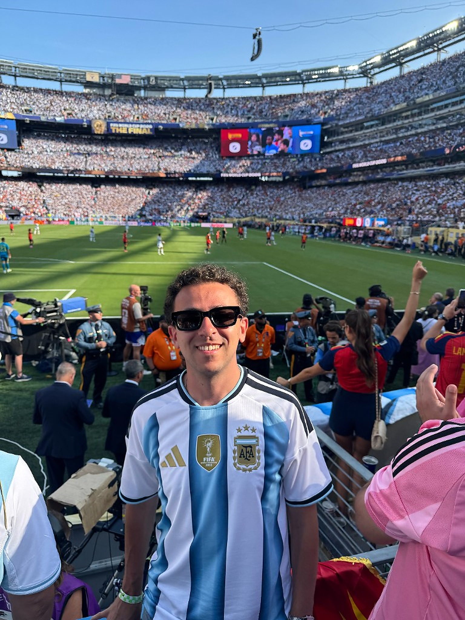 Jake at the World Cup final in an Argentina jersey
